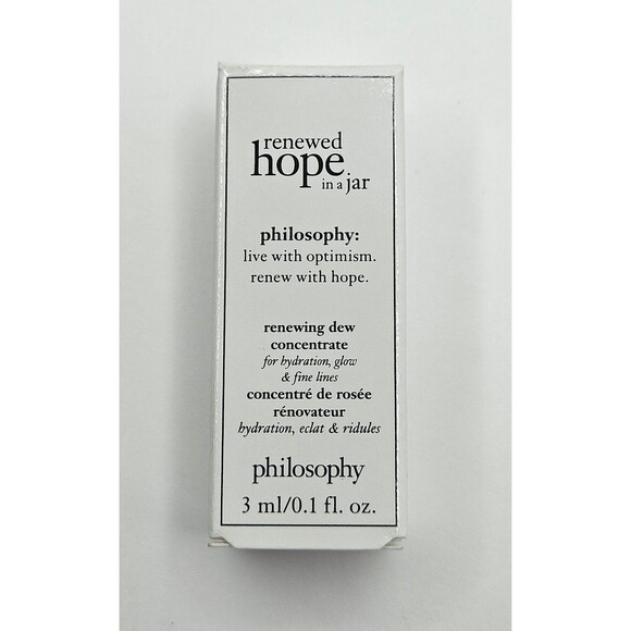 Lot of 5 Philosophy Renewed Hope in a Jar Renewing Dew Concentrate 3ml Mini New - Picture 3 of 7